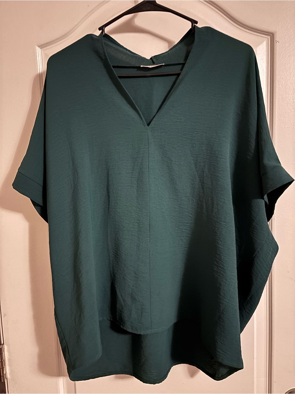 JODIFL Deep Teal V-Neck Tunic Top
